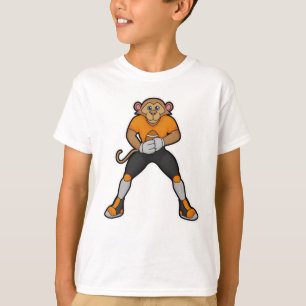 T-shirt Singe comme joueur de football avec football