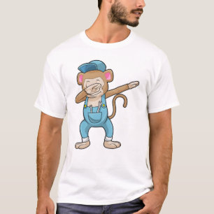 T-shirt Singe comme mécanicien à l'Hip hop Dance Dab