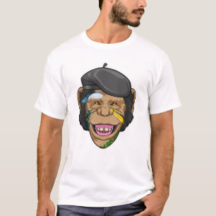 T-shirt Singe comme peintre