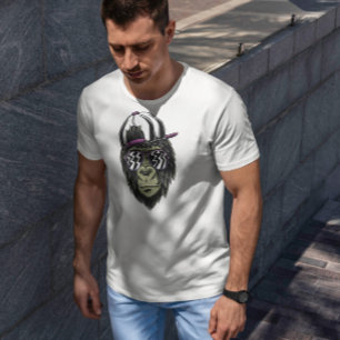 T-shirt Singe cool Avec Verres