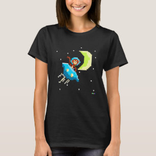 T-shirt Singe Dans L'Espace Vintage Style Rétro Garçons Ho