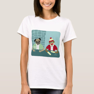 T-shirt Singe de carlin et de chaussette