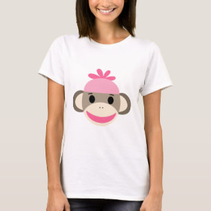 T-shirt singe de chaussette de fille