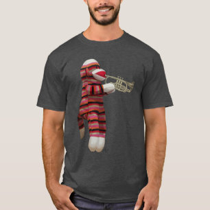 T-shirt Singe de chaussette jouant la trompette 2