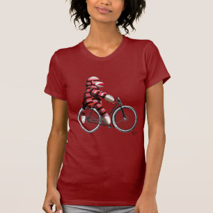T-shirt Singe de chaussette sur la bicyclette