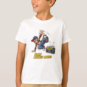 T-shirt Singe de danse hip-hop drôle de breakdance