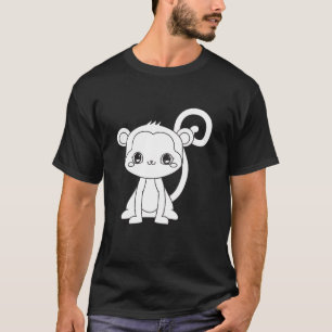T-shirt Singe de dessin animé mignon