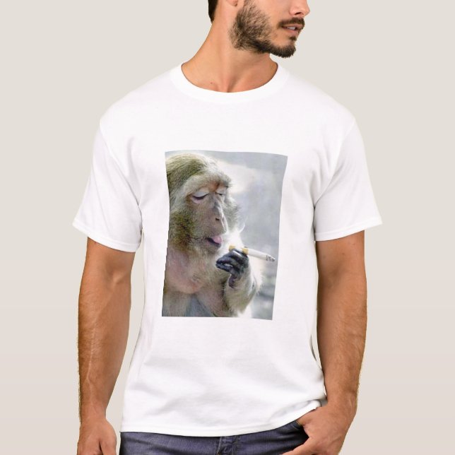 T-shirt Singe de tabagisme (Devant)
