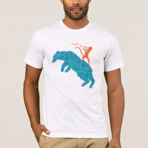 T-shirt Singe de vaudou contre le grand ours bleu
