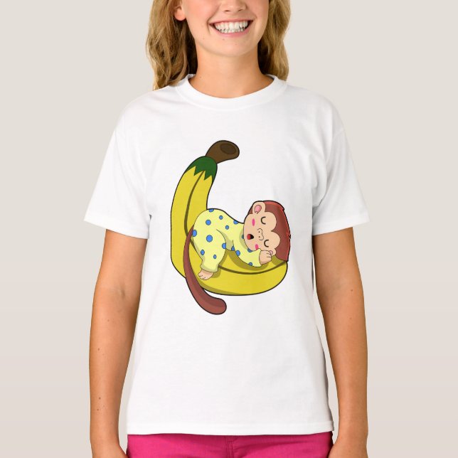 T-shirt Singe dormant dans le pyjama (Devant)