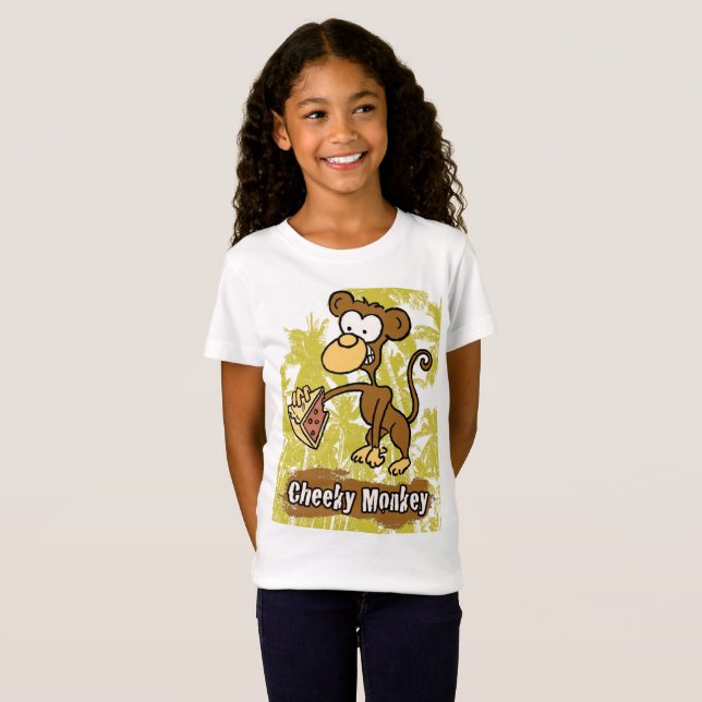 T-shirt Singe Effronté dans la Jungle (Devant entier)