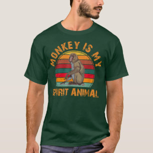 T-shirt singe est My Spirit Animal, singes Amateurs