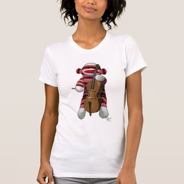 T-shirt Singe et cello (Devant)