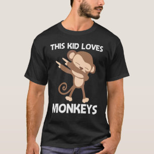 T-shirt Singe Pour Enfants Garçons Ape Zoo Animaux Sauvage