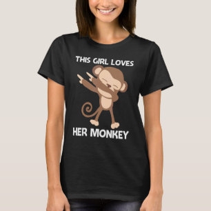 T-shirt Singe Pour Filles Maman Ape Zoo Animaux Sauvages