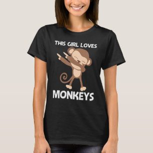 T-shirt Singe Pour Filles Maman Ape Zoo Animaux Sauvages 1