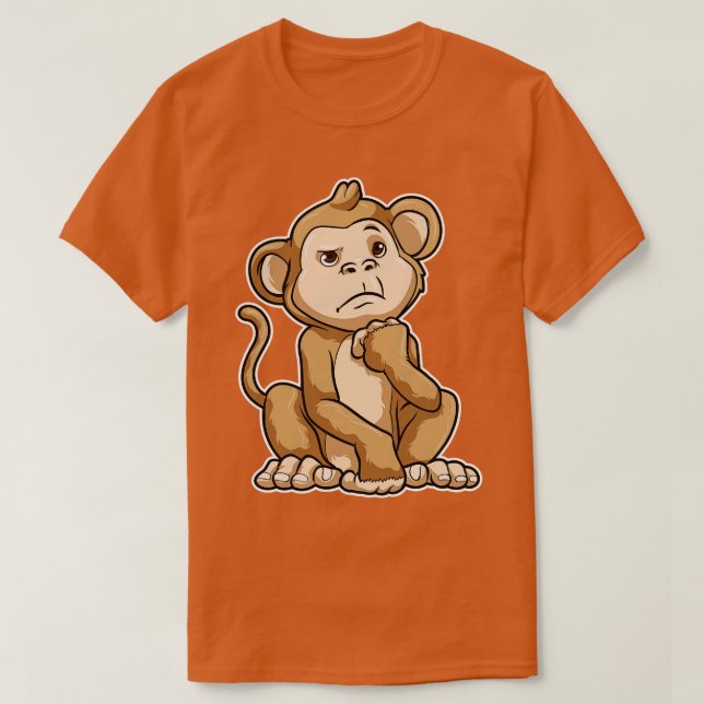 T-shirt Singe réfléchi (Design devant)