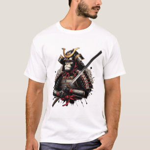 T-shirt "Singe samouraï - Guerrier d'honneur"