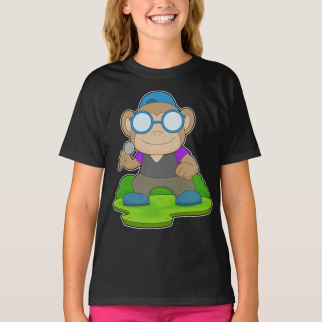 T-shirt Singe Singer Microphone Musique (Devant)