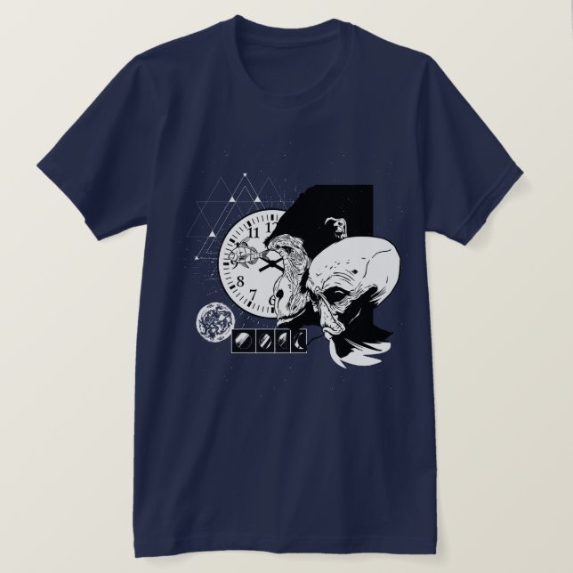 T-shirt Singe spatial Abstrait (Design devant)