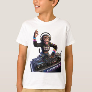 T-shirt Singe Superstar DJ Rocking Massive Musique Extérie