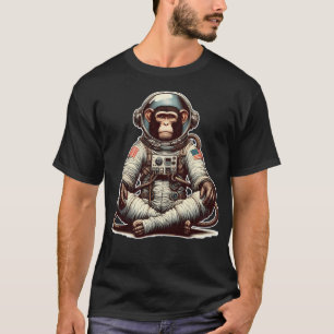 T-shirt Singe vintage Astronaut Dans L'Espace Pour L'Astro