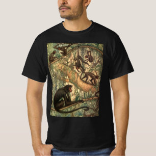 T-shirt Singes araignées à facettes rouges par Louis Sarge