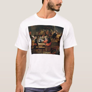 T-shirt Singes dans une taverne, détail du jeu de carte