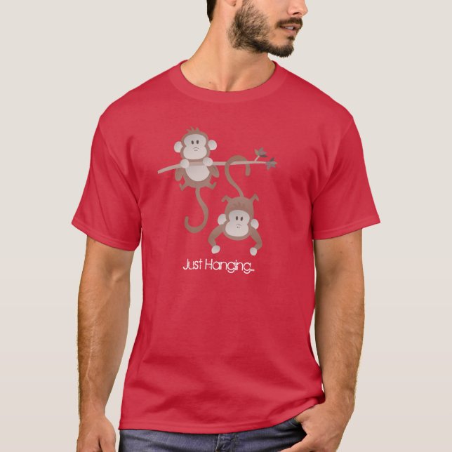 T-shirt Singes de bande dessinée traînant (Devant)