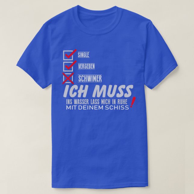 T-shirt SINGLE FORGIVENE SWIMMERS Piscine Chemise Piscine  (Design devant)