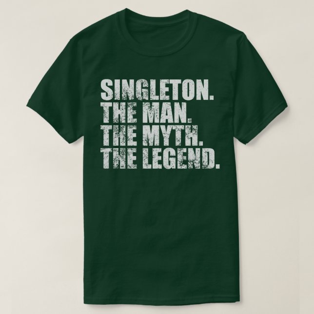 T-shirt Singleton Nom de famille Singleton nom de famille (Design devant)