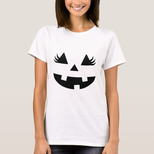 T-shirt Sinister Halloween Citrouille visage design avec l (Devant)