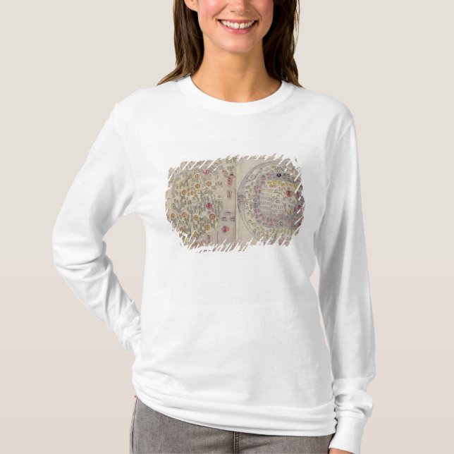 T-shirt Sino carte coréenne du monde (Devant)