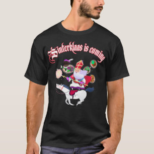 T-shirt Sinterklaas tenue de Noël zwart piet cadeau