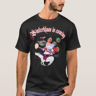 T-shirt Sinterklaas tenue de Noël zwart piet cadeau 