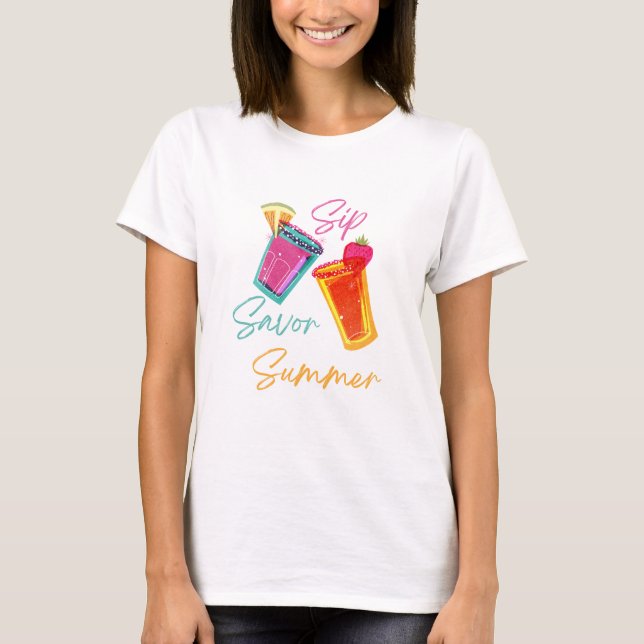 T-shirt Sip Savour Summer (Devant)
