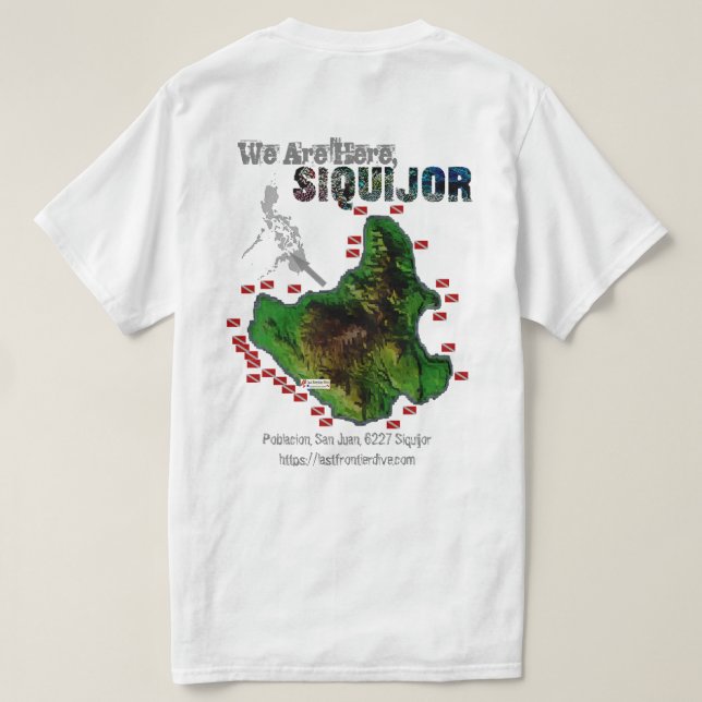 T-shirt Siquijor Map impressionnor Page Précédente Imprime (Design dos)
