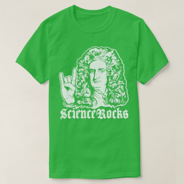T-shirt Sir Isaac Newton Science Rocks (Design devant)