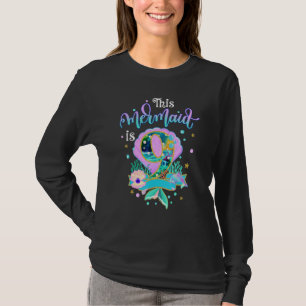 T-shirt Sirène 9e Anniversaire Tenue Pour Filles 9 Ans