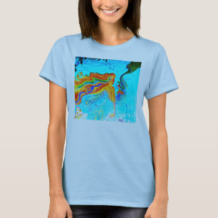 T-shirt sirène arc-en-ciel