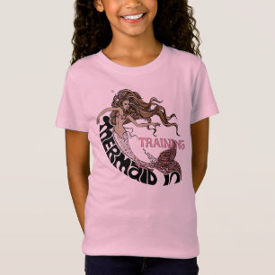 T-Shirt Sirène dans la formation, enfants (brune)