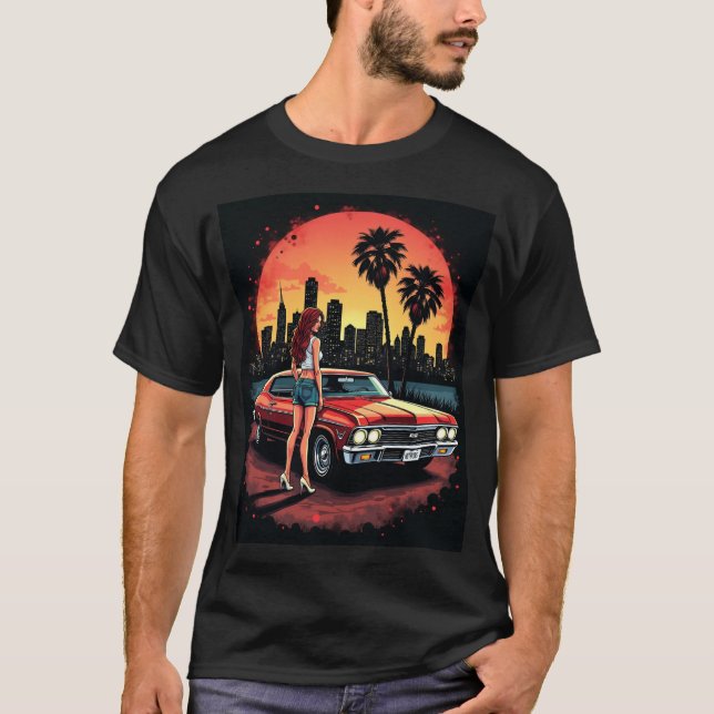 T-shirt Sirène De Croisière Au Coucher Du Soleil : Balade  (Devant)