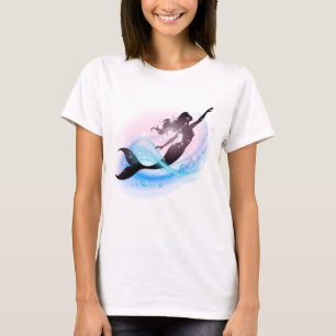 T-shirt Sirène de la marée aurorale – Art océanique fémini