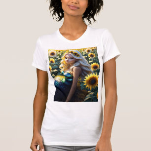 T-shirt "Sirène de tournesol : floraison dans l'iridescenc