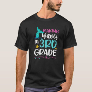 T-shirt Sirène faisant des vagues chez les filles de 3e an
