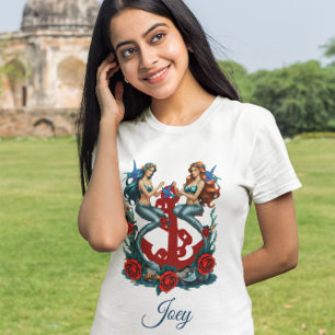 T-shirt Sirène marine