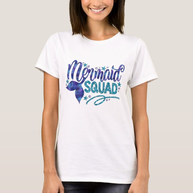 T-shirt Sirène - "peloton de sirène" - parties (Devant)