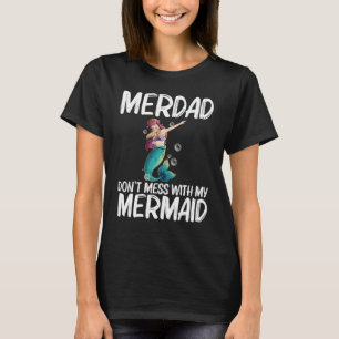 T-shirt Sirène Pour Papa Père Homme Poisson Créature Marin