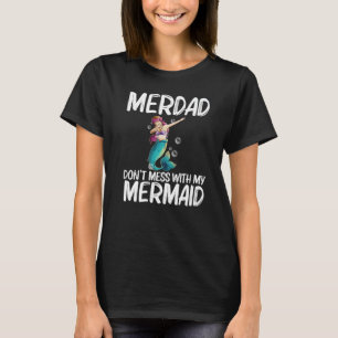T-shirt Sirène Pour Papa Père Triton Humain Poisson Créatu