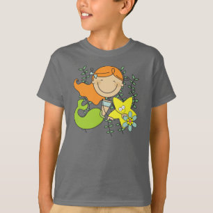 T-shirt Sirène rousse